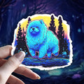 Witchy Chow Chow Sticker: Holographic Dog Lover Decal