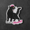 Fuck Off I'm Reading Cat Sticker: Spicy Reader,Bookworm Vinyl Decal