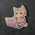 Nervous Cat Sticker | Coquette Sticker | Funny, Kawaii for Bullet Journal Planner Laptop Water Bottle