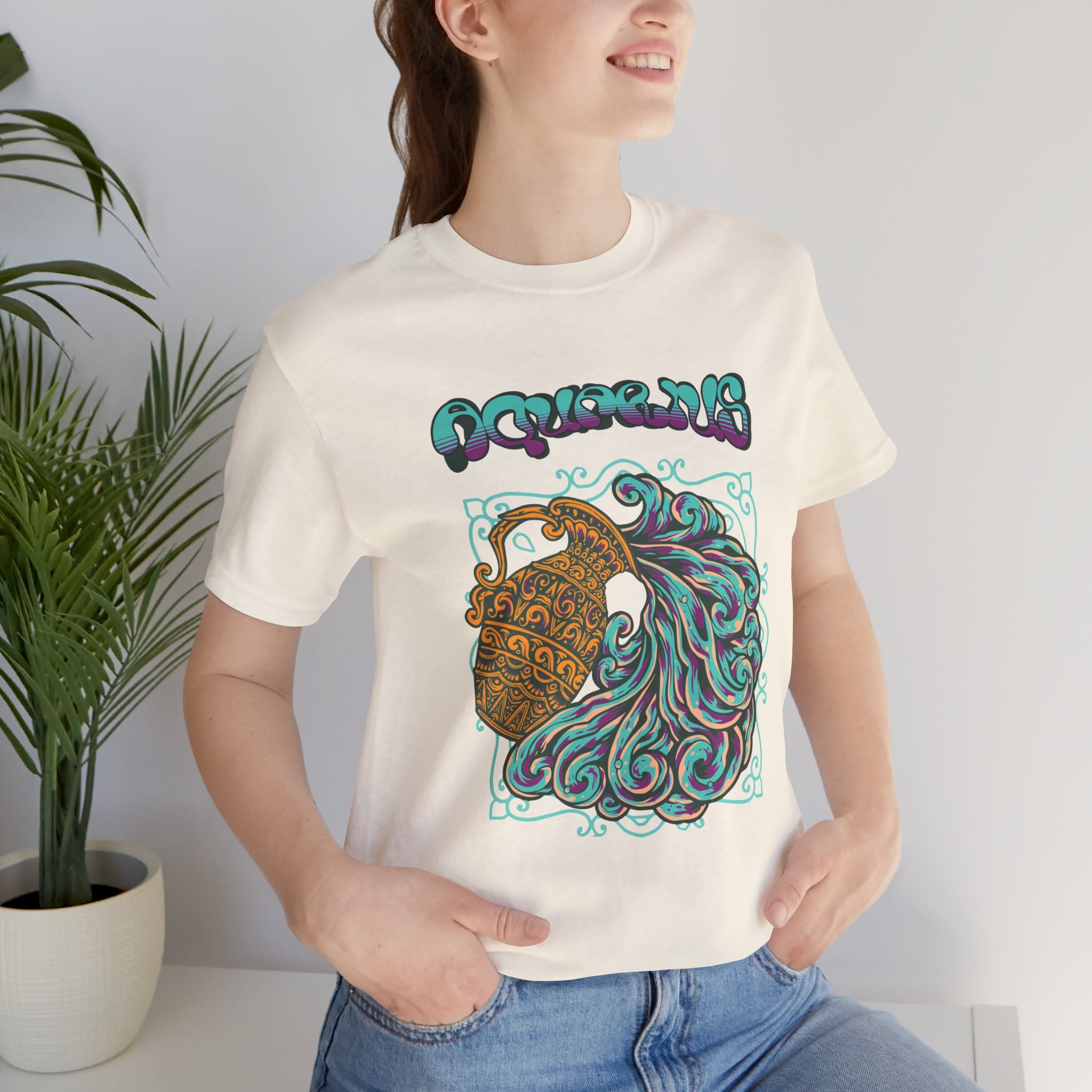 Aquarius Water Bearer Graphic Tee — Zodiac Astrology T-Shirt