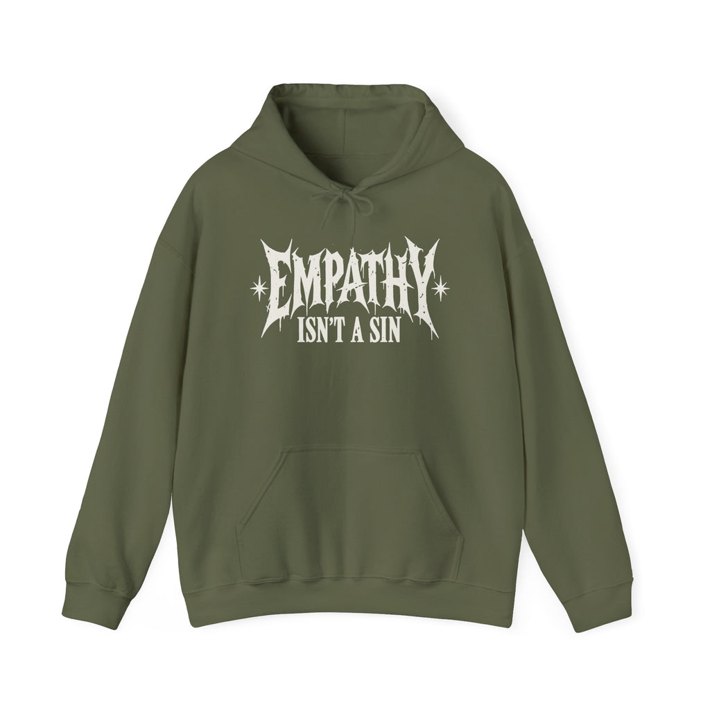 Empathy Isnt a Sin Hoodie, Gothic Protest Graphic, Alternative Kindness Pullover