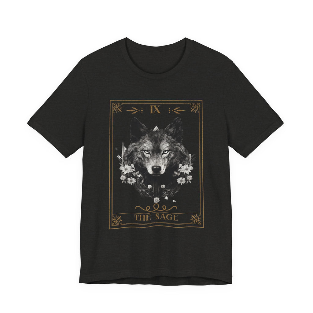Wolf Tarot Graphic graphic shirt featuring "The Sage" Vintage Wolf Illustration T-Shirt