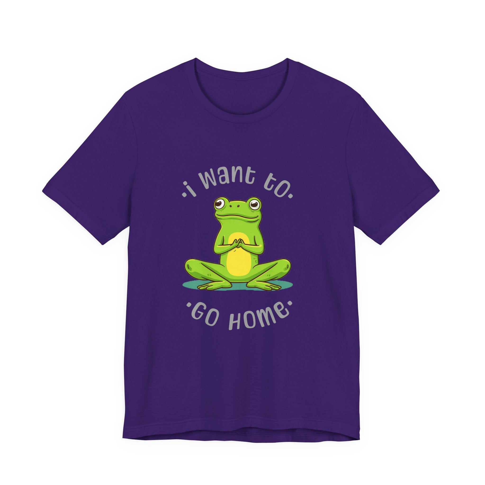 I Want To Go Home Frog Tee — Cute Meditation Frog Graphic T-Shirt