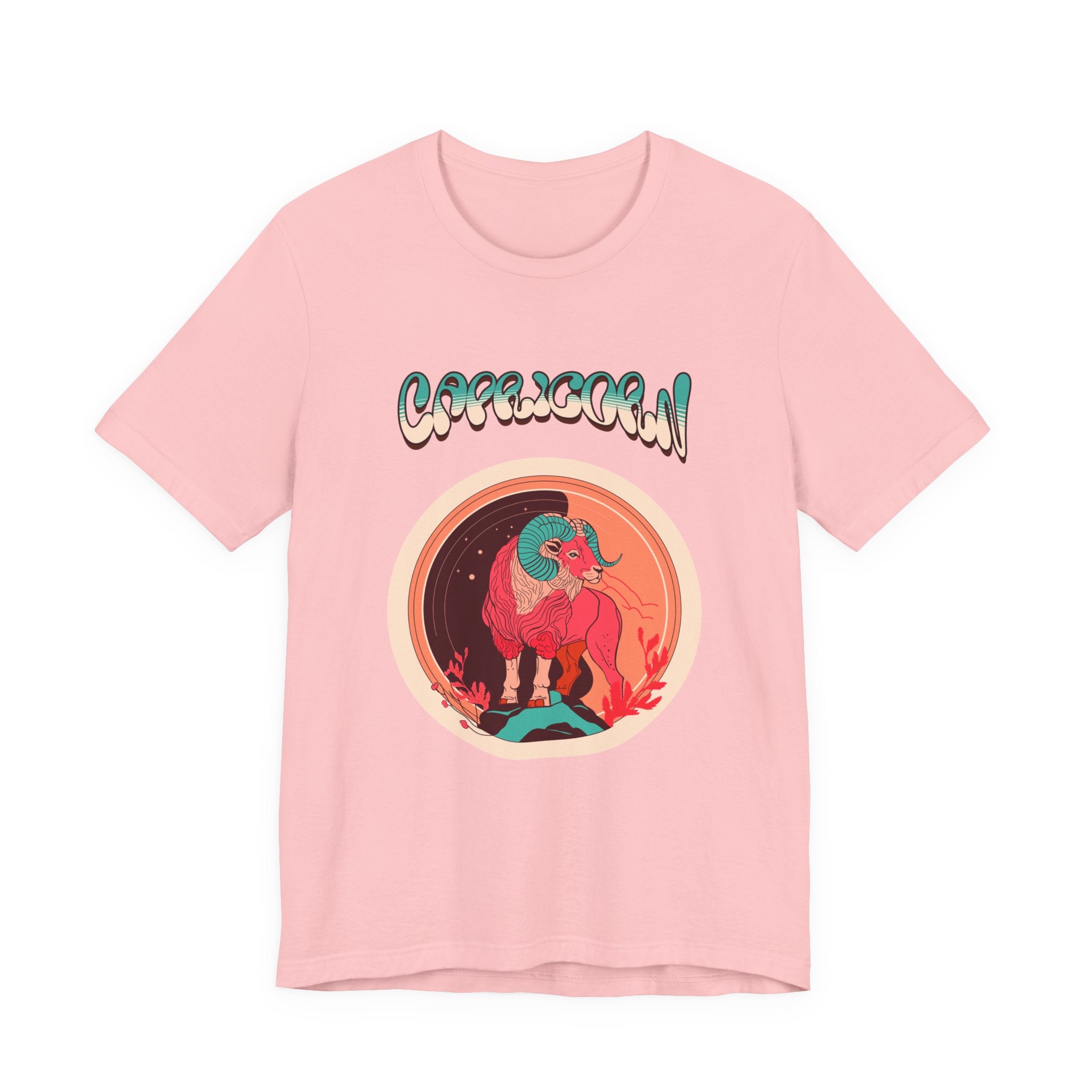 Capricorn Zodiac Tee — Retro Cosmic Goat Graphic Shirt