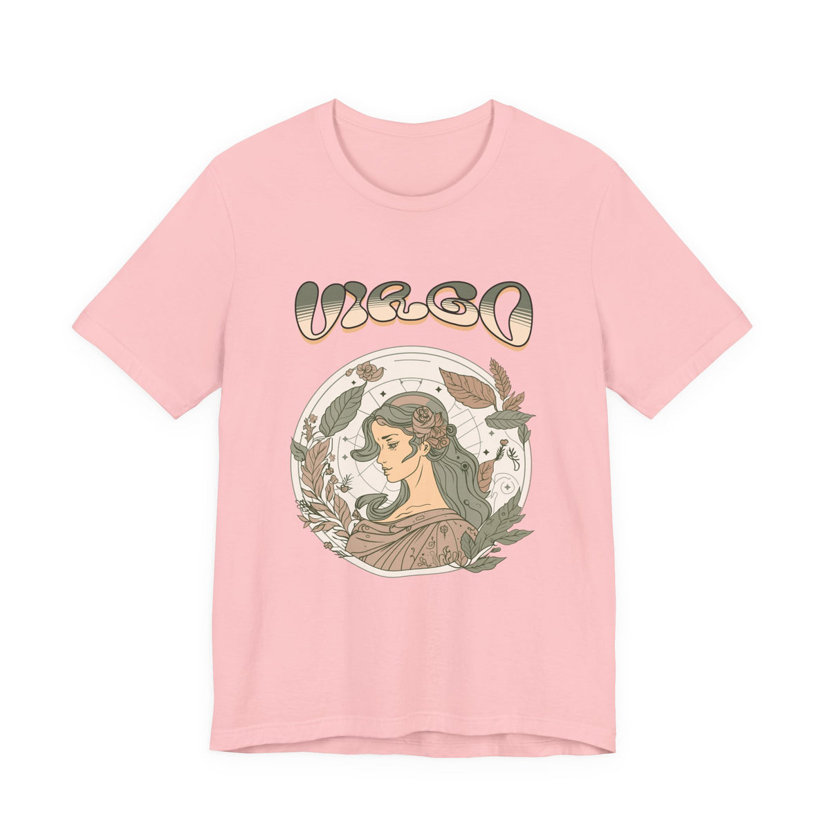 Virgo Zodiac T‑ graphic shirt featuring Vintage Botanical Astrology Tee