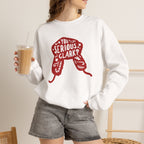 Crewneck Sweatshirt graphic sweatshirt featuring “You Serious, Clark?” Red Trapper Hat