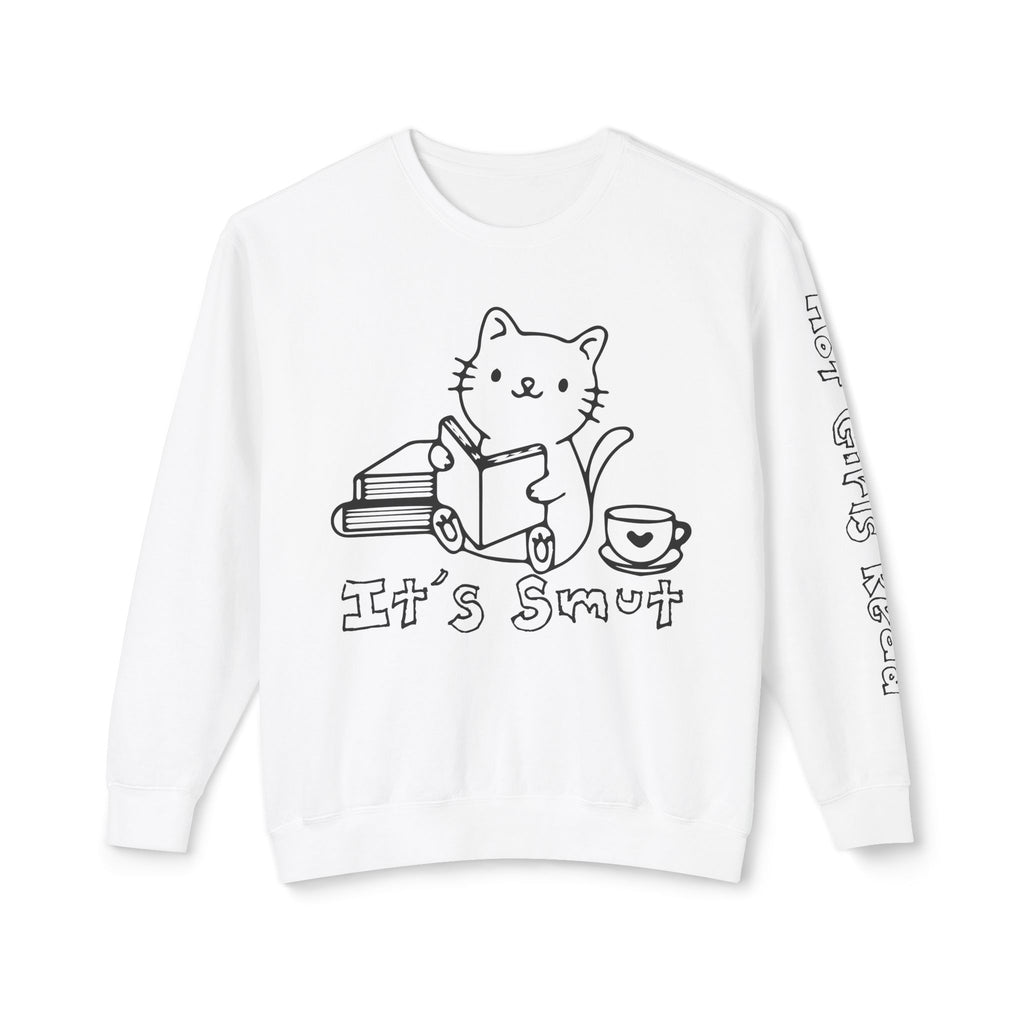 Product photo of Cat Reading "It's Smut" sweatshirt