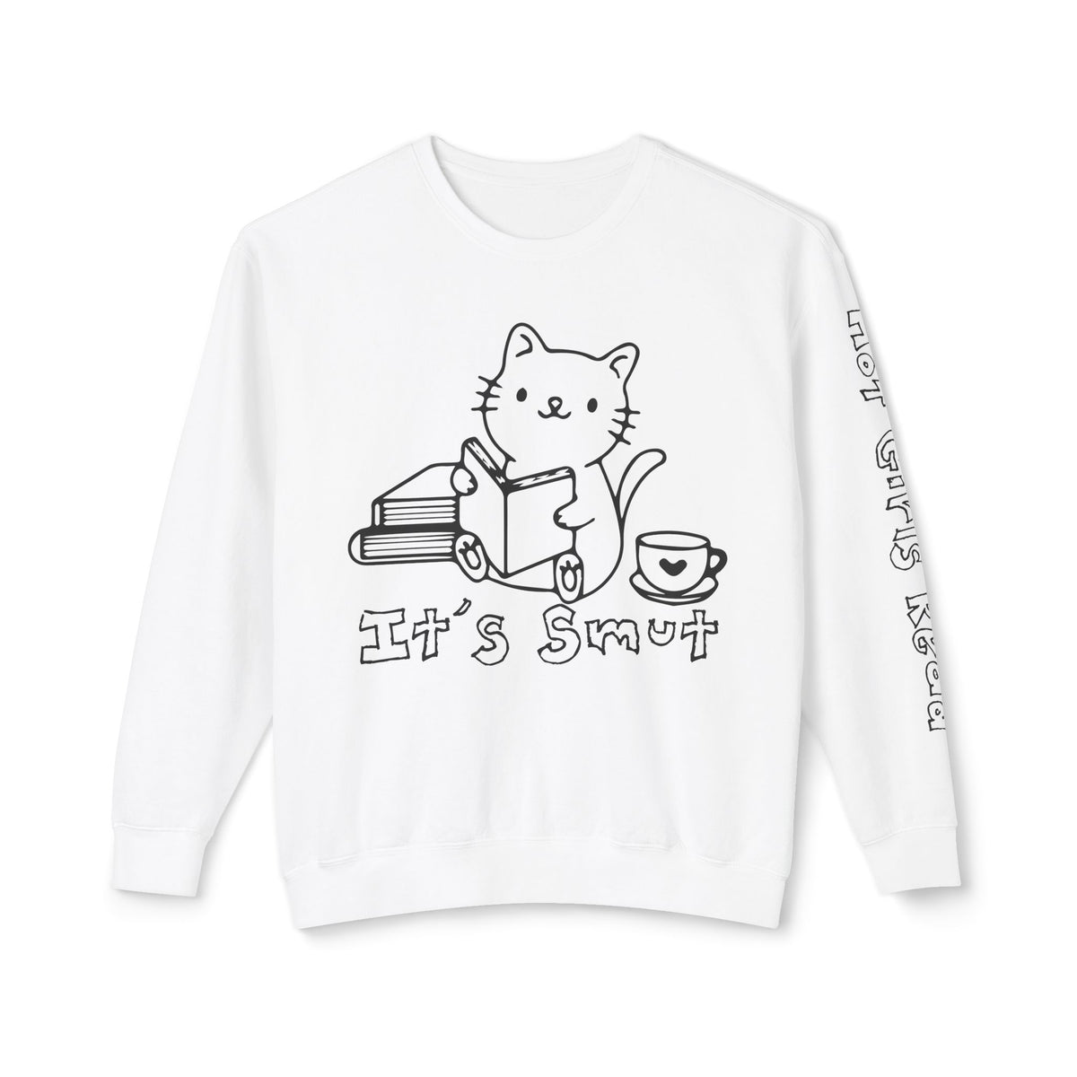 Product photo of Cat Reading "It's Smut" sweatshirt