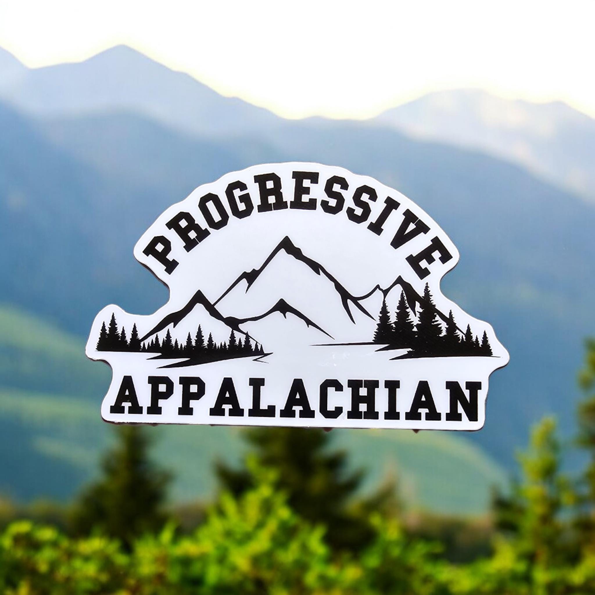 Progressive Appalachian Sticker – Holographic Mountain Vinyl Decal