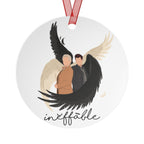 Good Omens Aziraphale & Crowley Metal ornament featuring Ineffable Husbands Christmas Decor