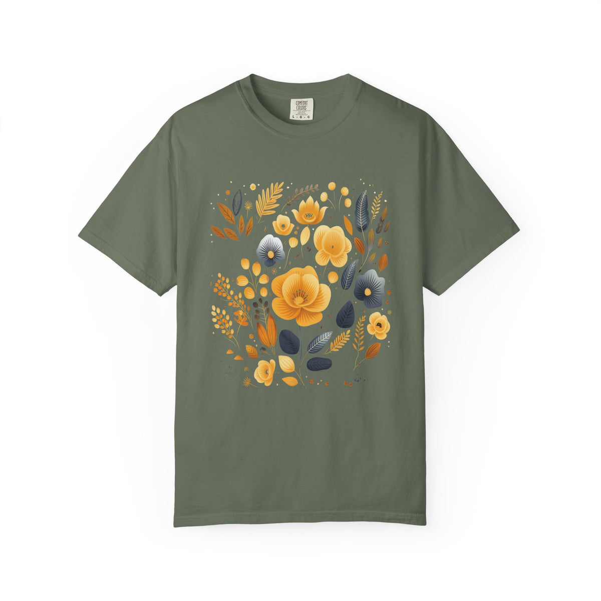 Additional photo of Golden Wildflowers — Vintage Botanical Graphic T-shirt