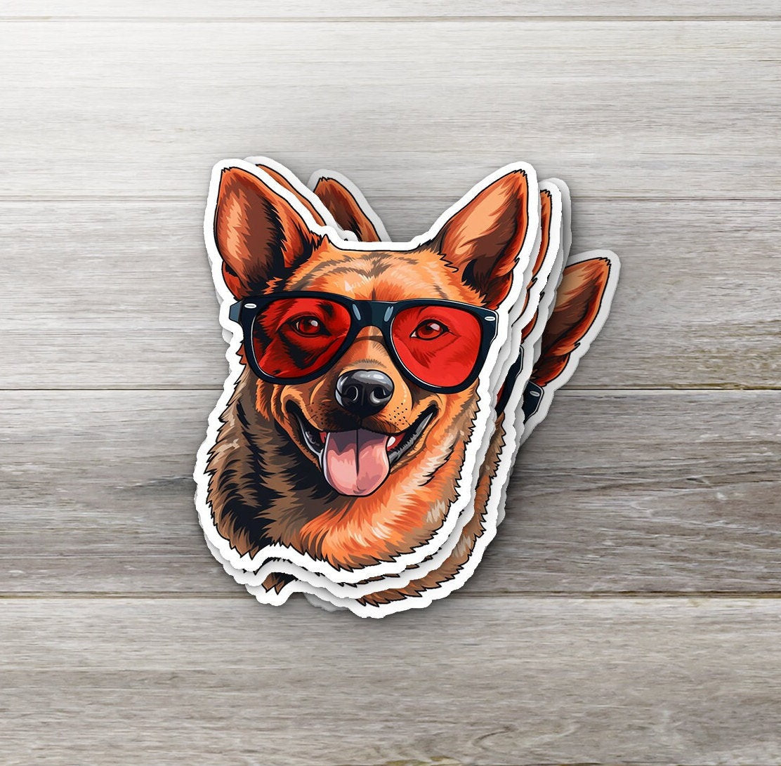 Red Heeler Sticker: Australian Cattle Dog Vinyl Decal