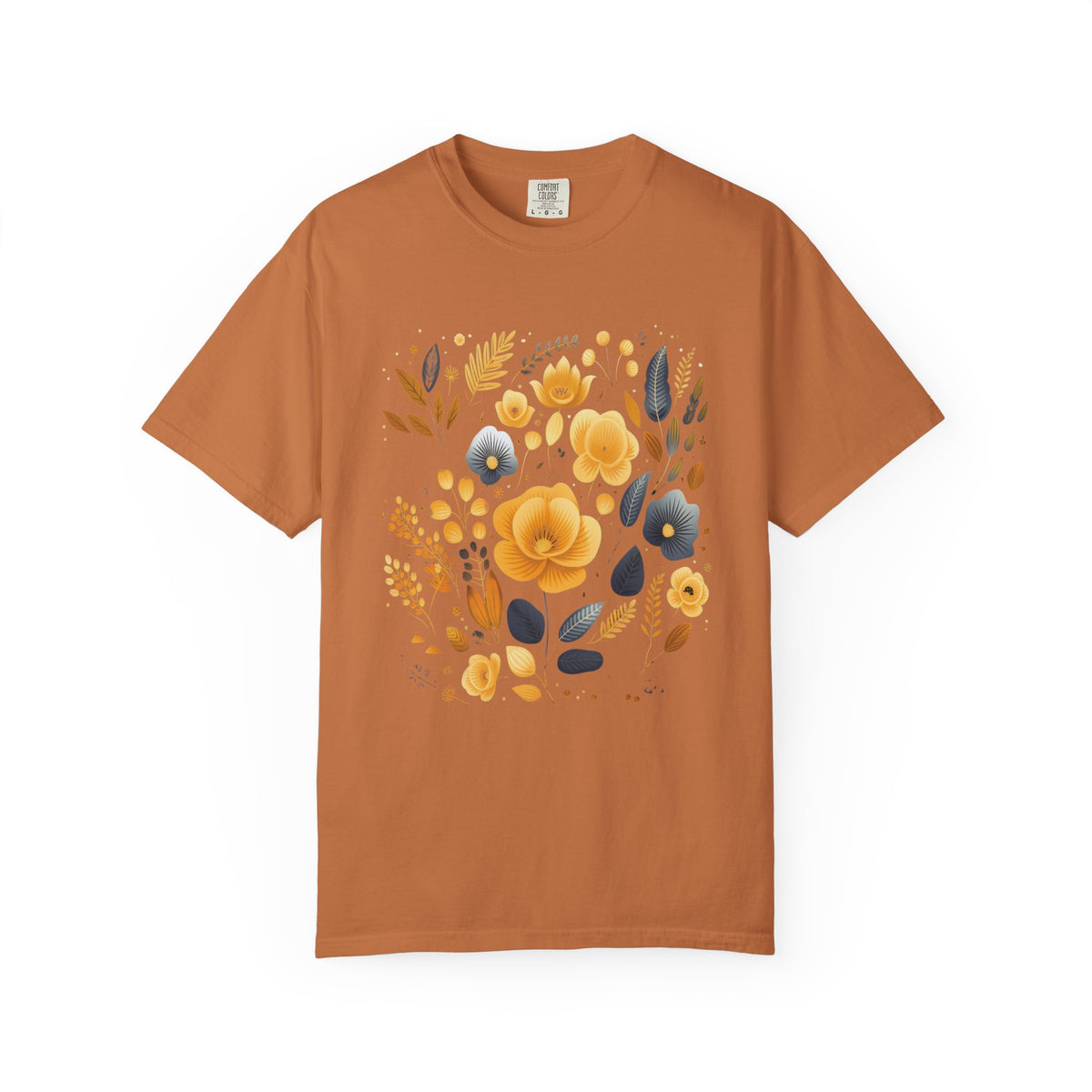 Additional photo of Golden Wildflowers — Vintage Botanical Graphic T-shirt