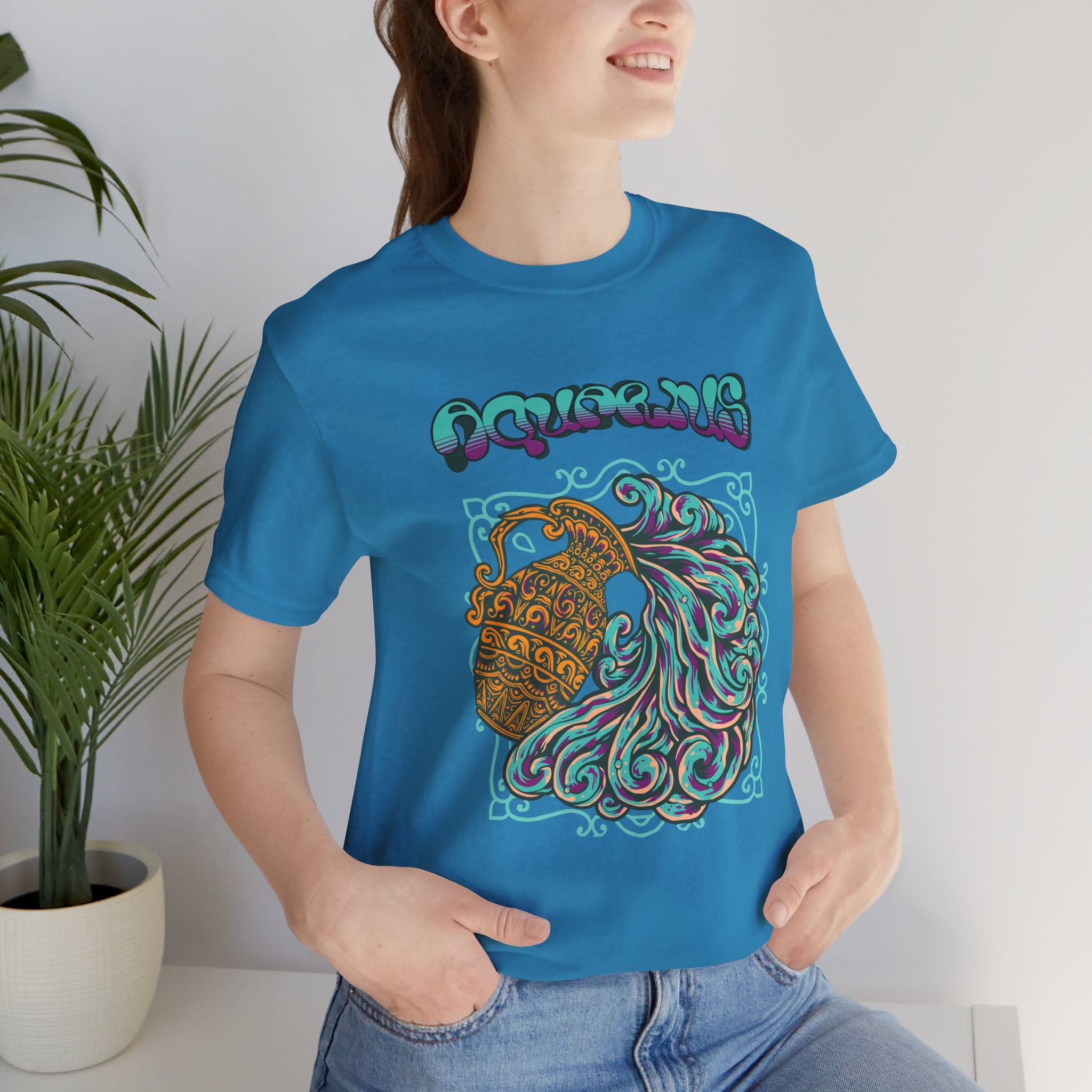 Aquarius Water Bearer Graphic Tee — Zodiac Astrology T-Shirt