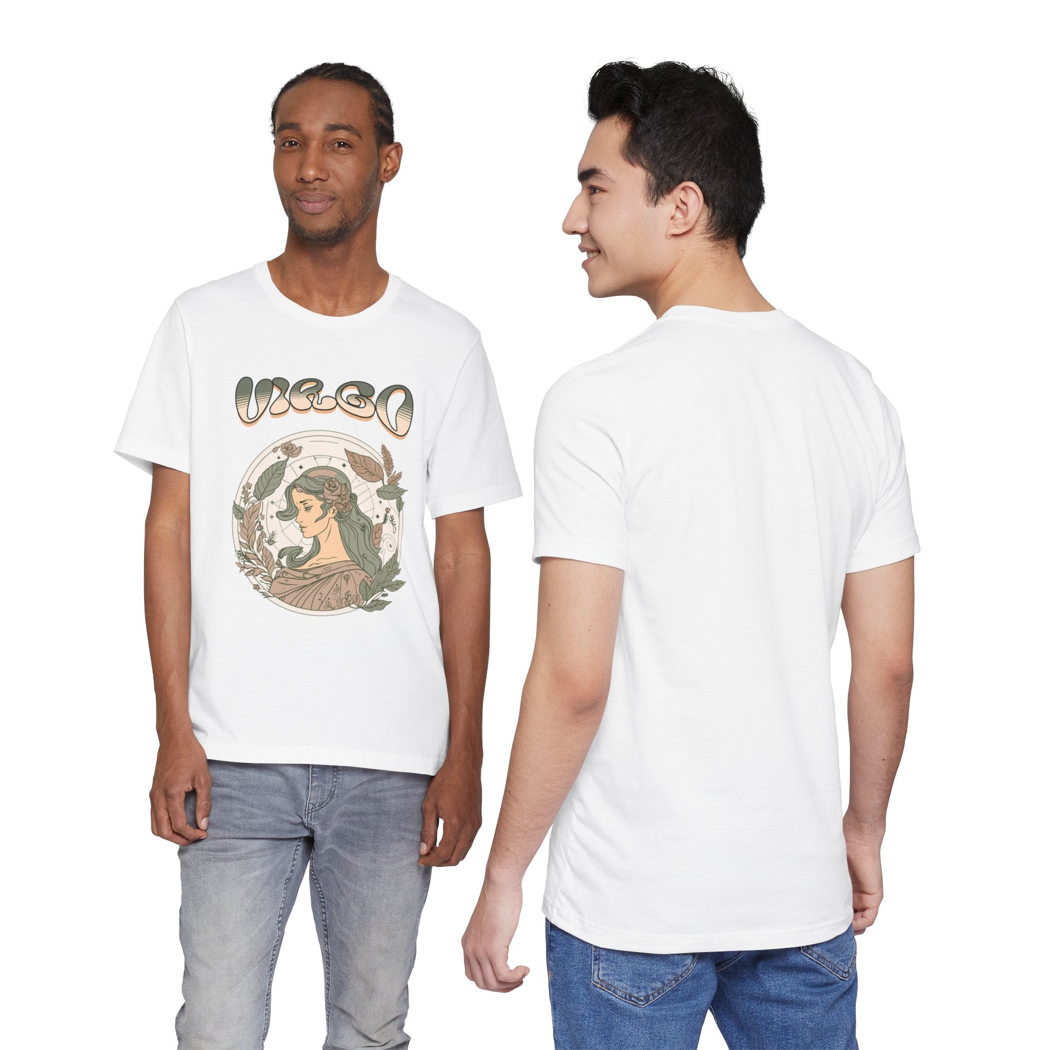 Virgo Zodiac T‑Shirt — Vintage Botanical Astrology Tee