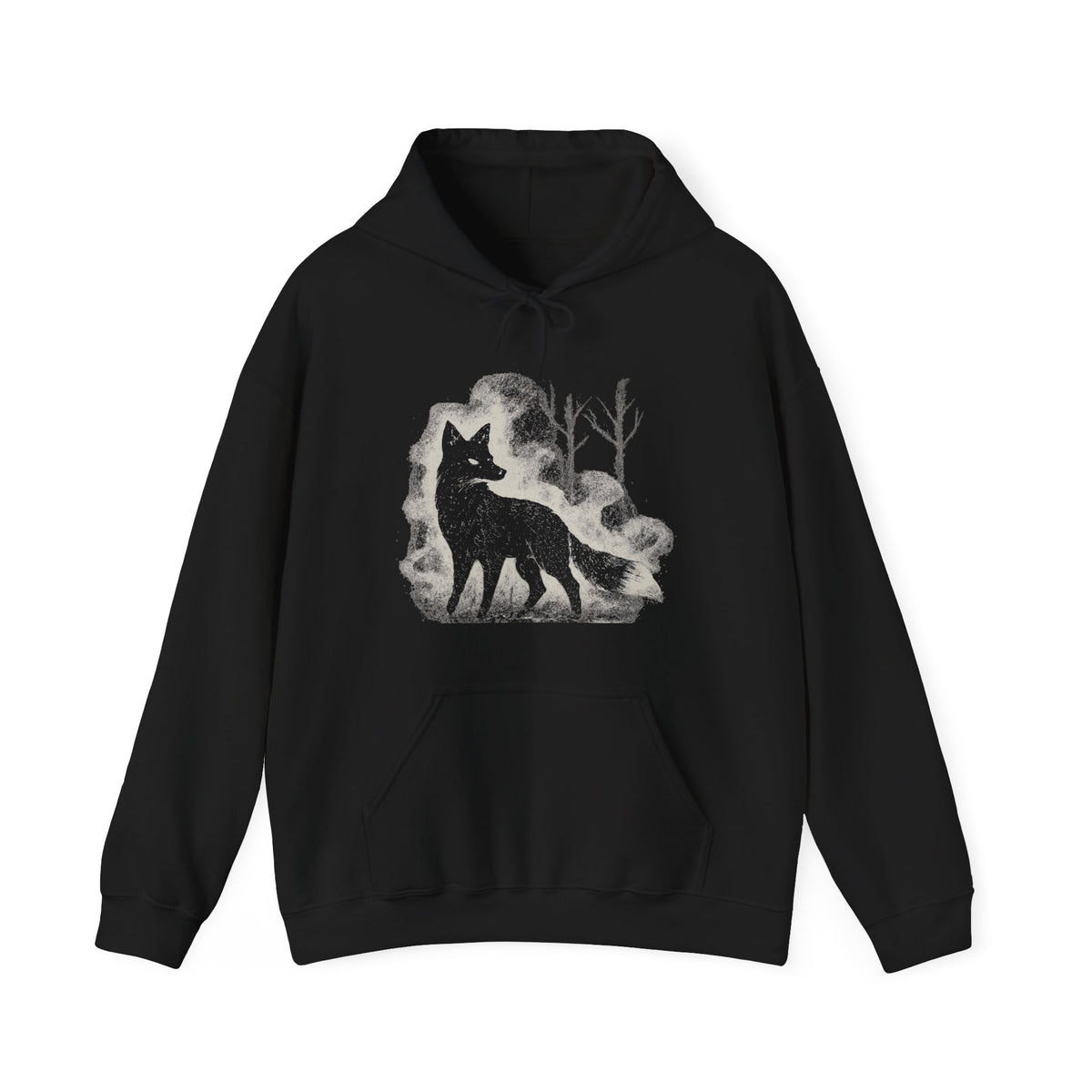 Additional photo of Wolf Silhouette — Night Forest Wolf Graphic hoodie
