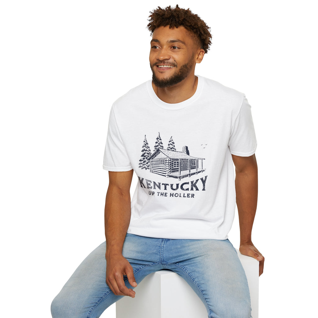 Kentucky Cabin T‑Shirt — 'Kentucky Up The Holler' Rustic Cabin Graphic Tee
