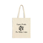 Record Profits Are Stolen Wages tote bag featuring Anti-Capitalist Anarchy