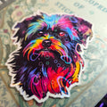 Affenpinscher vinyl sticker featuring Holographic Dog Lover Vinyl Decal