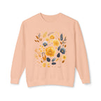 Golden Blooms graphic sweatshirt featuring Vintage Botanical Floral