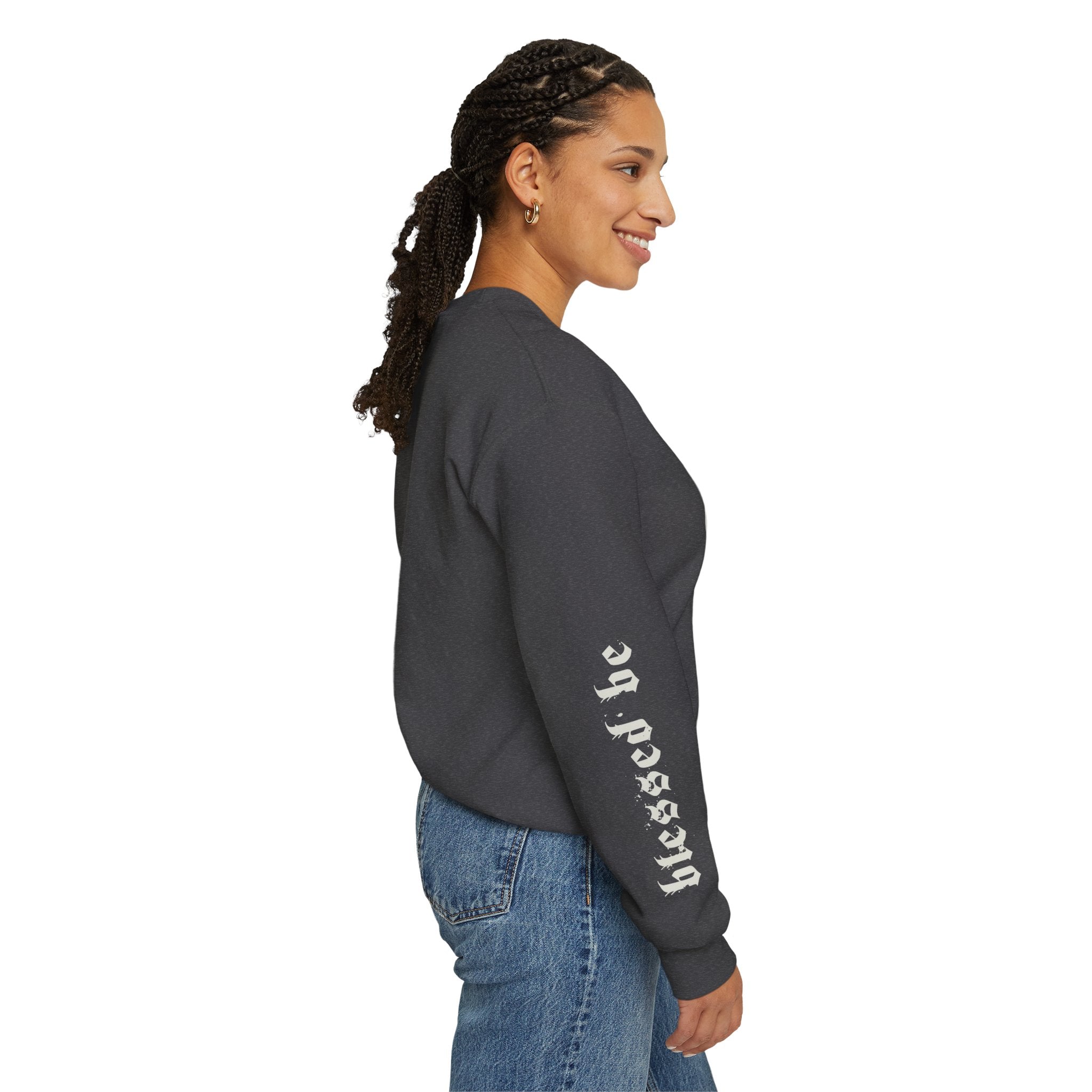 Blessed Be Sweatshirt, Occult Witchcore Crewneck, Goat Skull Sweater, Dark Witchy Aesthetic, Grunge Pagan Pullover Unisex