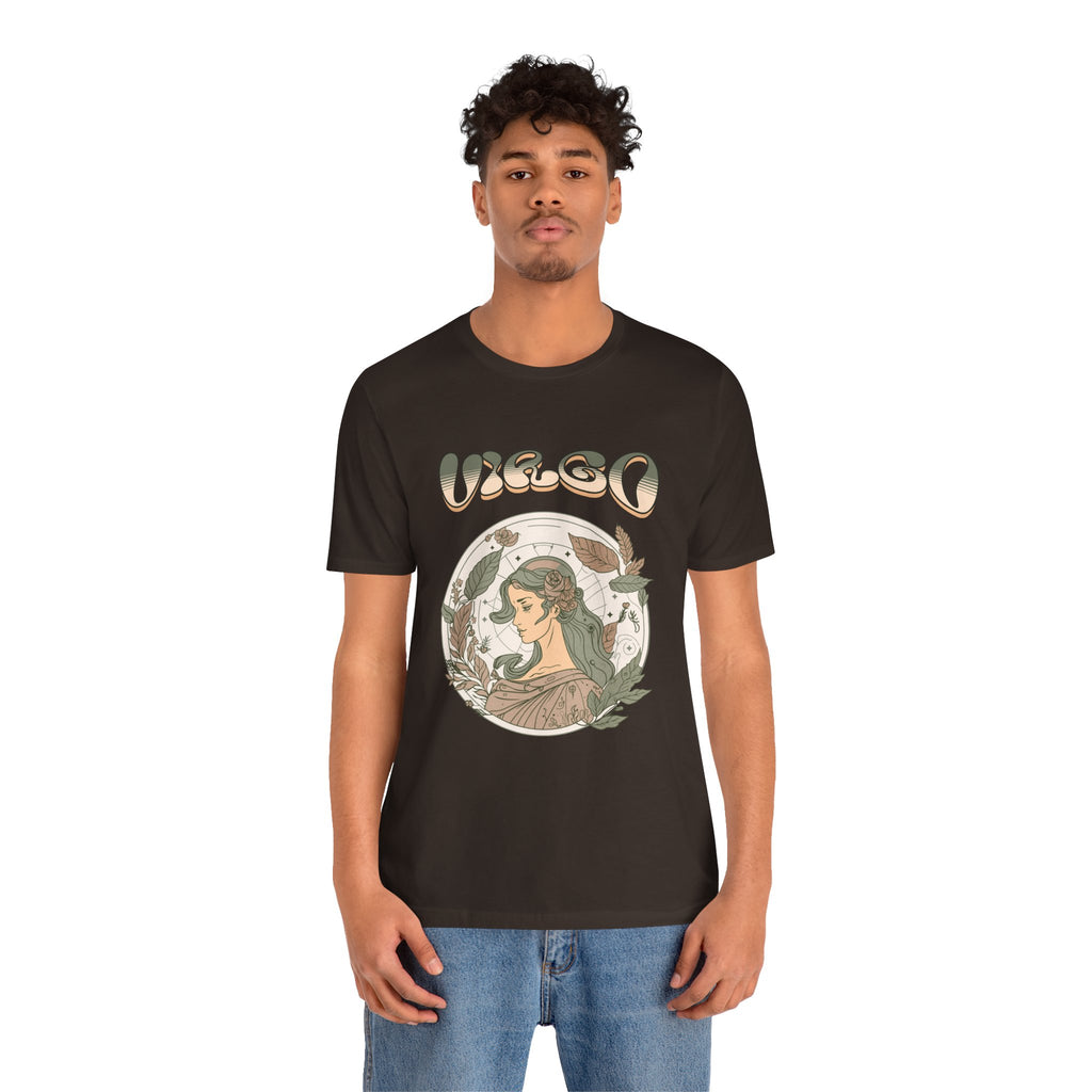 Virgo Zodiac T‑Shirt — Vintage Botanical Astrology Tee
