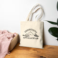 Progressive Appalachian Cotton Canvas tote bag featuring Mountain Trail Eco Shopper in Natural