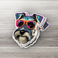Miniature Schnauzer : Holographic Dog Lover vinyl sticker