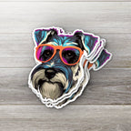 Miniature Schnauzer : Holographic Dog Lover vinyl sticker