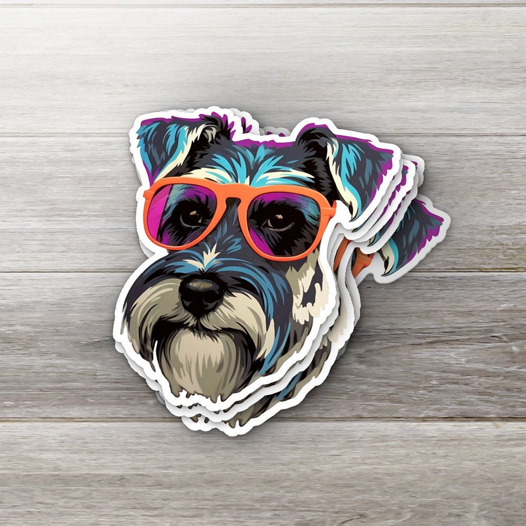 Miniature Schnauzer Sticker: Holographic Dog Lover Gift