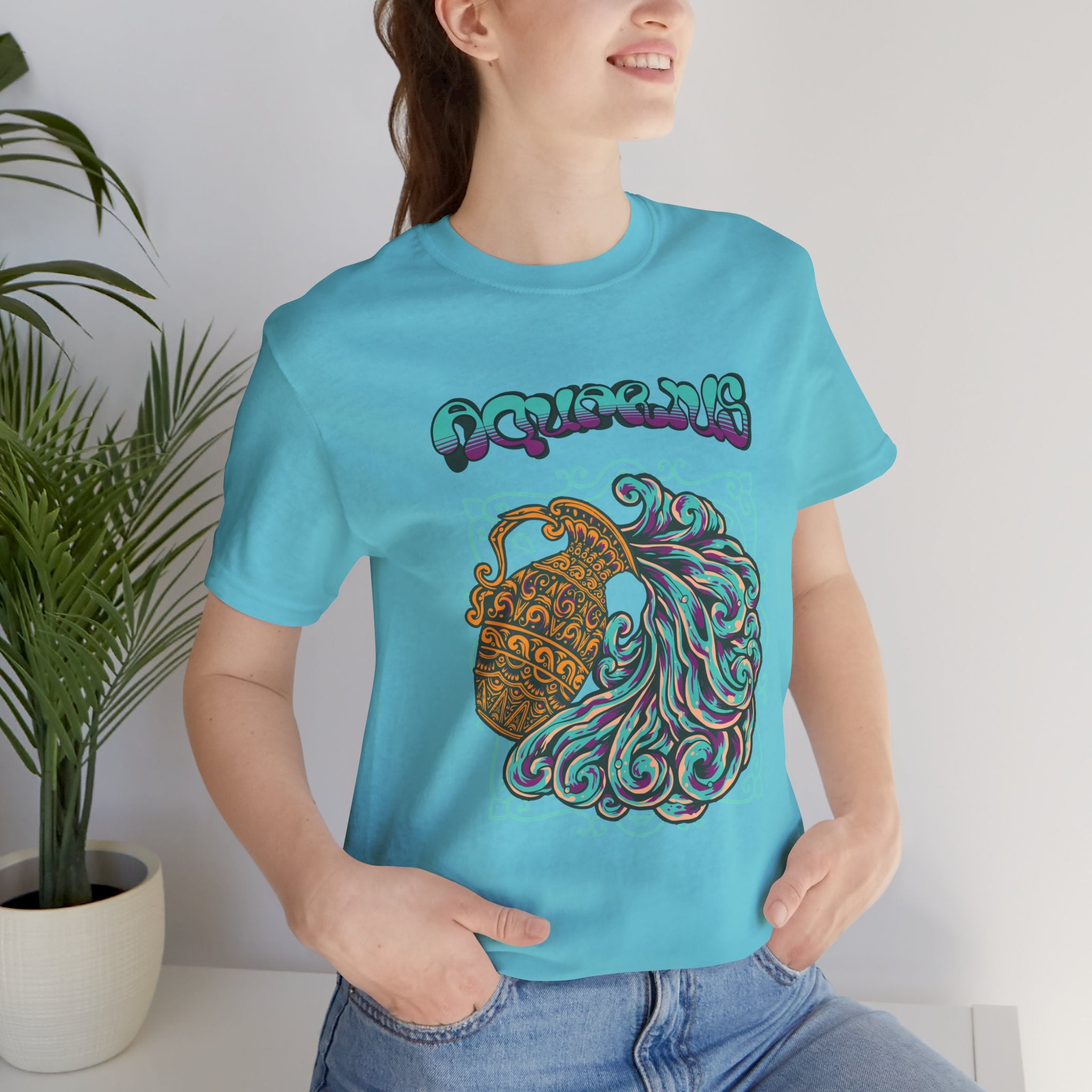 Aquarius Water Bearer Graphic Tee — Zodiac Astrology T-Shirt