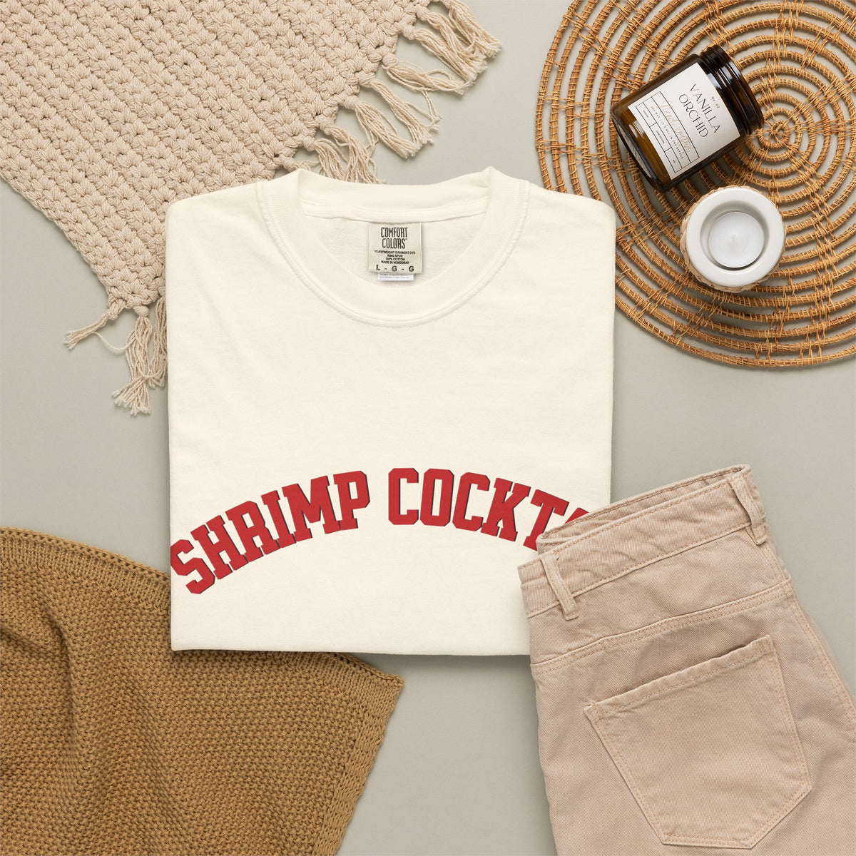 Shrimp Cocktail Graphic graphic shirt featuring Retro Foodie & Seafood Lover Comfort Colors