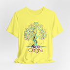 Good Omens Tree of Knowledge Doodle Aziraphale graphic shirt featuring Comic Con Fandom Jersey Short Sleeve Tee