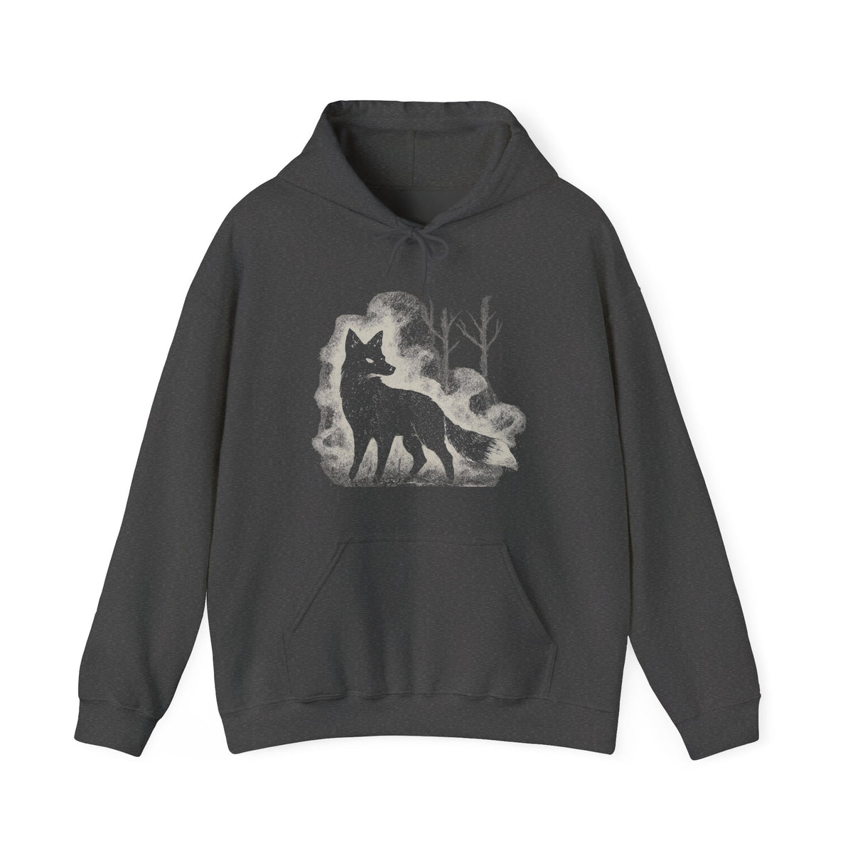 Additional photo of Wolf Silhouette — Night Forest Wolf Graphic hoodie