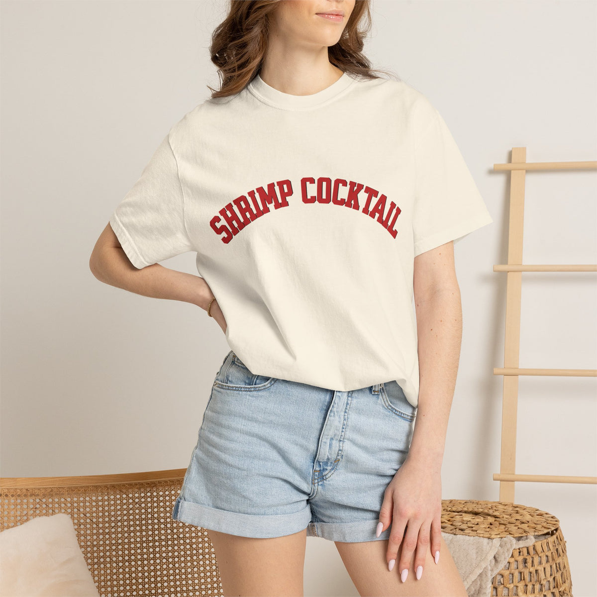 Shrimp Cocktail Graphic graphic shirt featuring Retro Foodie & Seafood Lover Comfort Colors