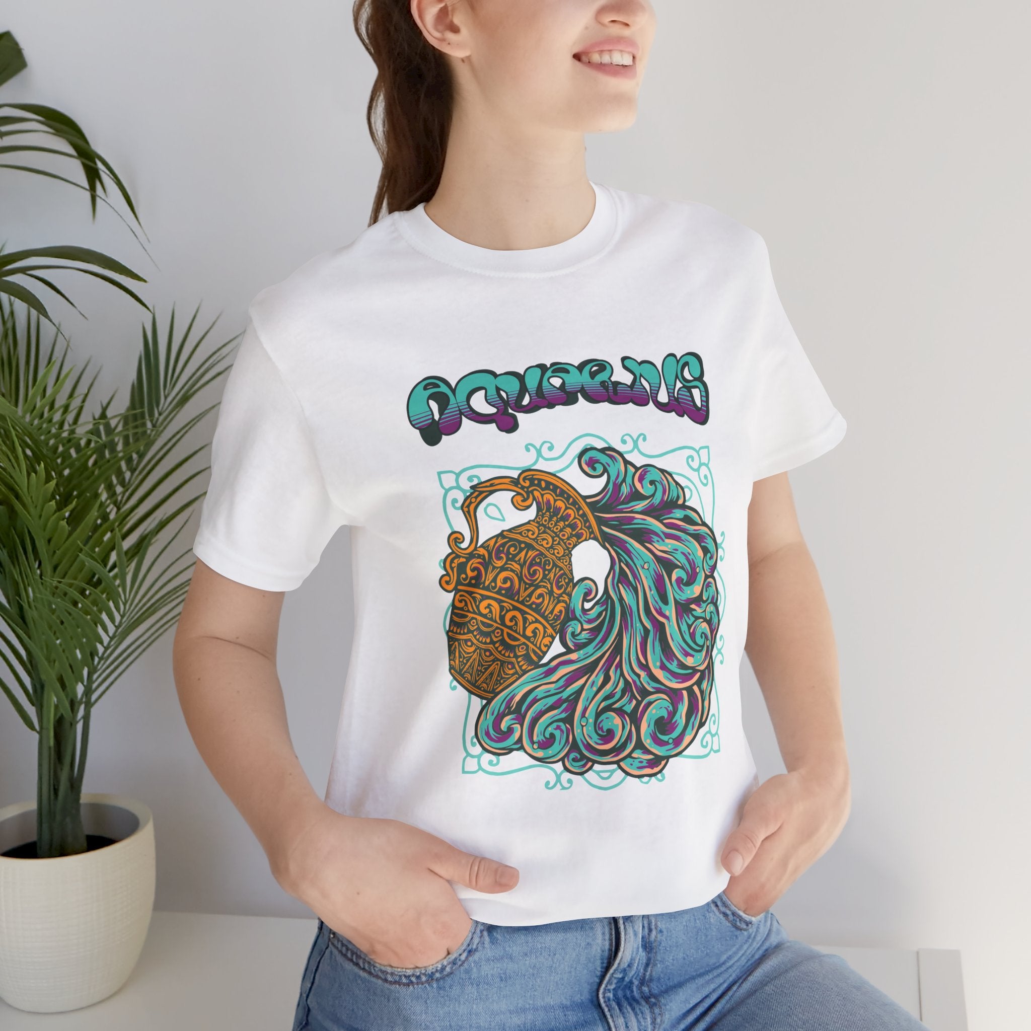 Aquarius Water Bearer Graphic Tee — Zodiac Astrology T-Shirt