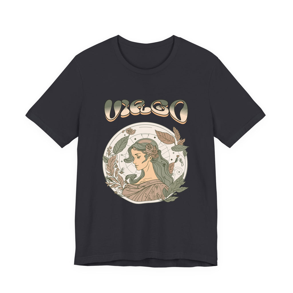 Virgo Zodiac T‑ graphic shirt featuring Vintage Botanical Astrology Tee