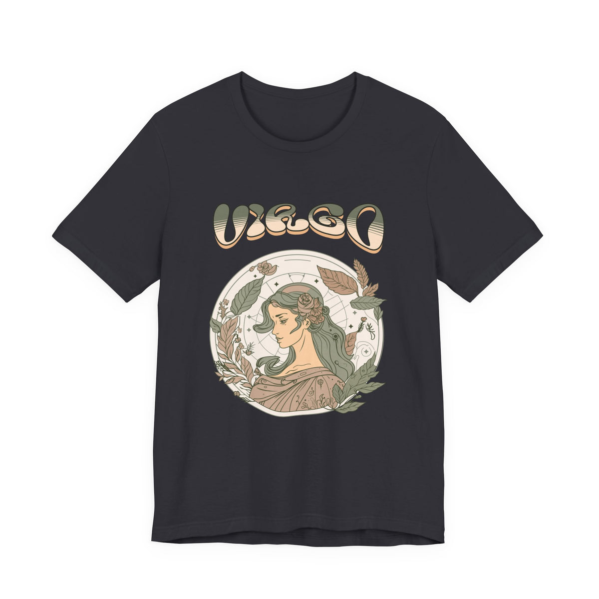 Virgo Zodiac T‑ graphic shirt featuring Vintage Botanical Astrology Tee