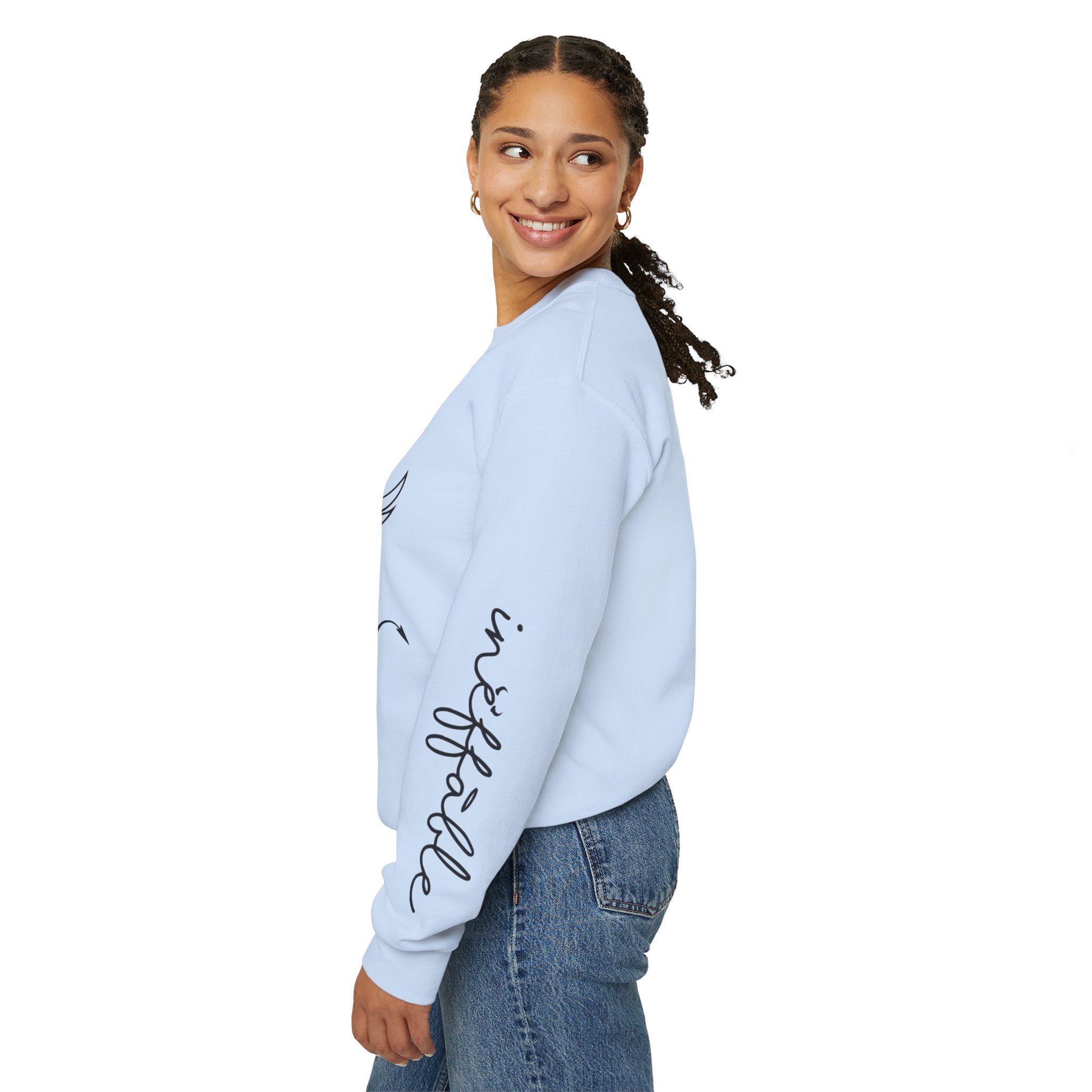 Angel & Devil 'To The World' Crewneck Sweatshirt — Good Omens Graphic