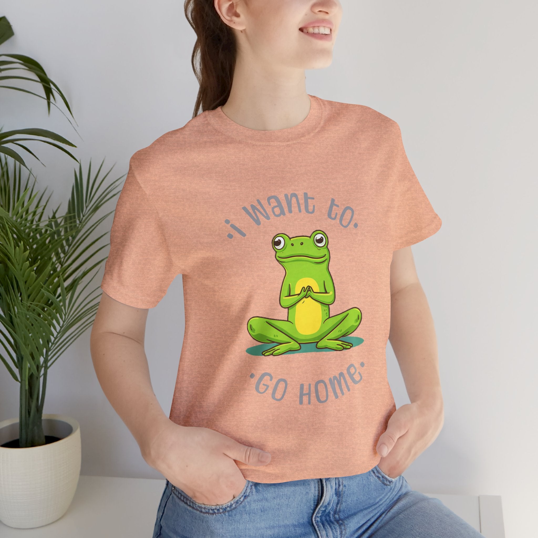 I Want To Go Home Frog Tee — Cute Meditation Frog Graphic T-Shirt