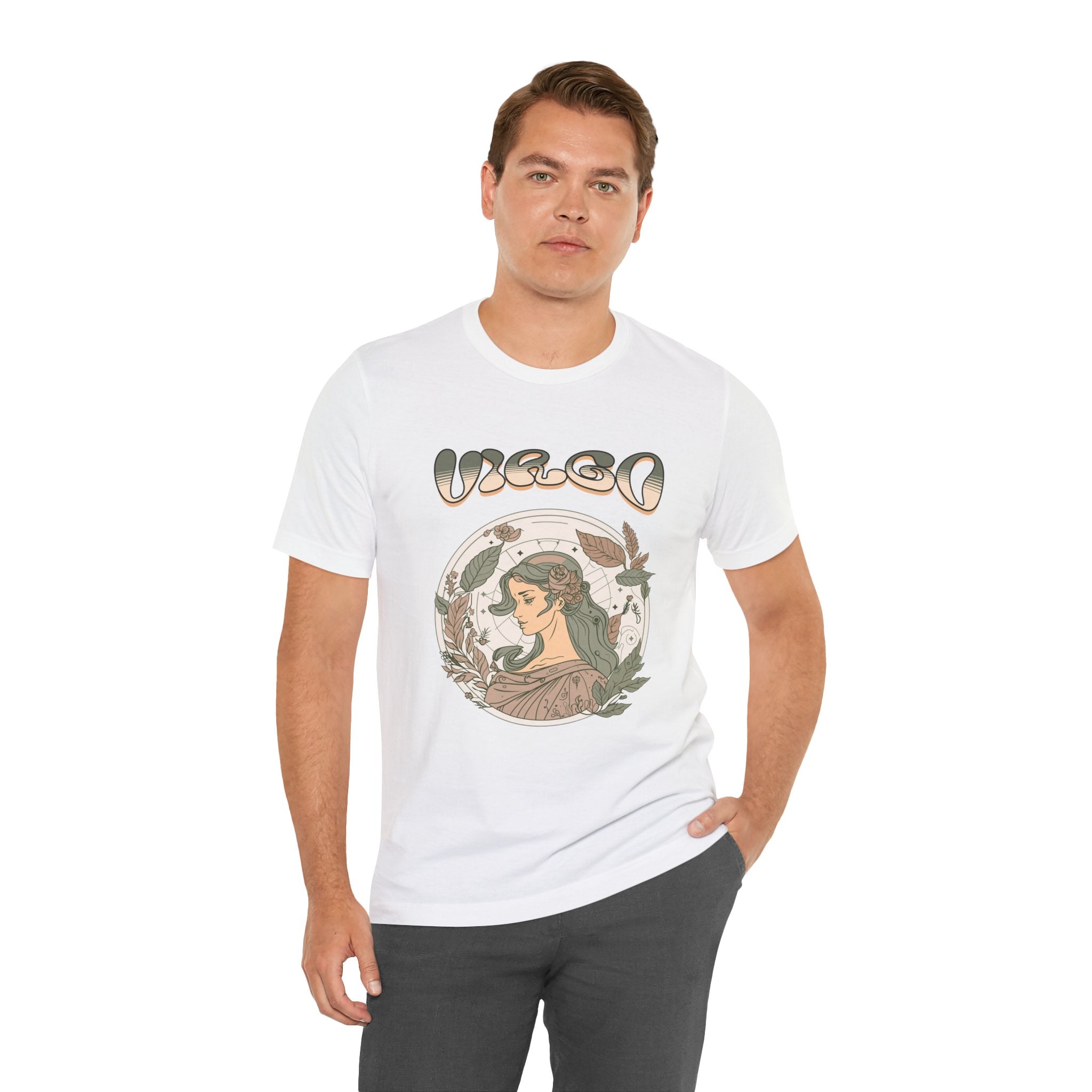 Virgo Zodiac T‑Shirt — Vintage Botanical Astrology Tee