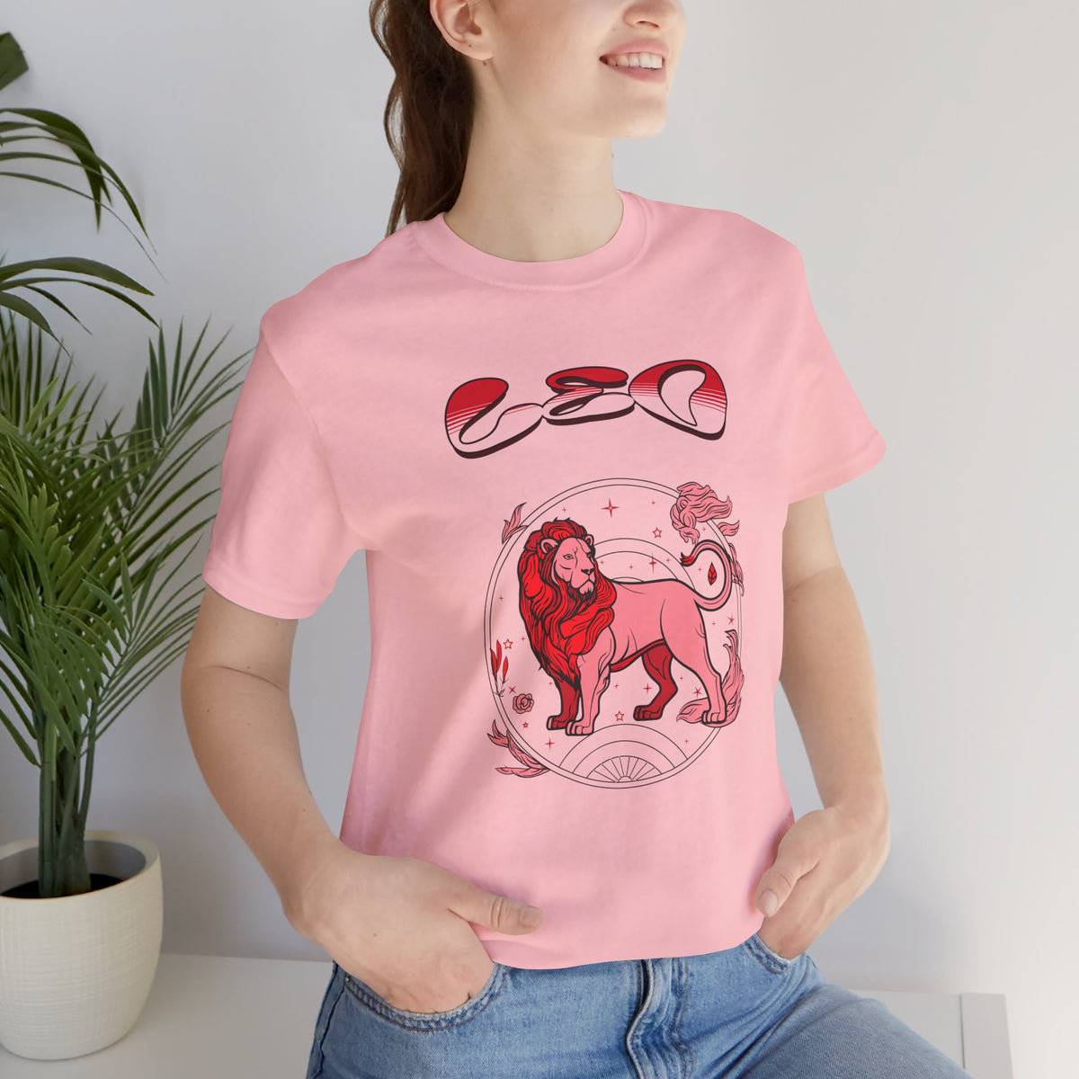 Leo Zodiac graphic shirt featuring Red Lion Astrology Birthday
