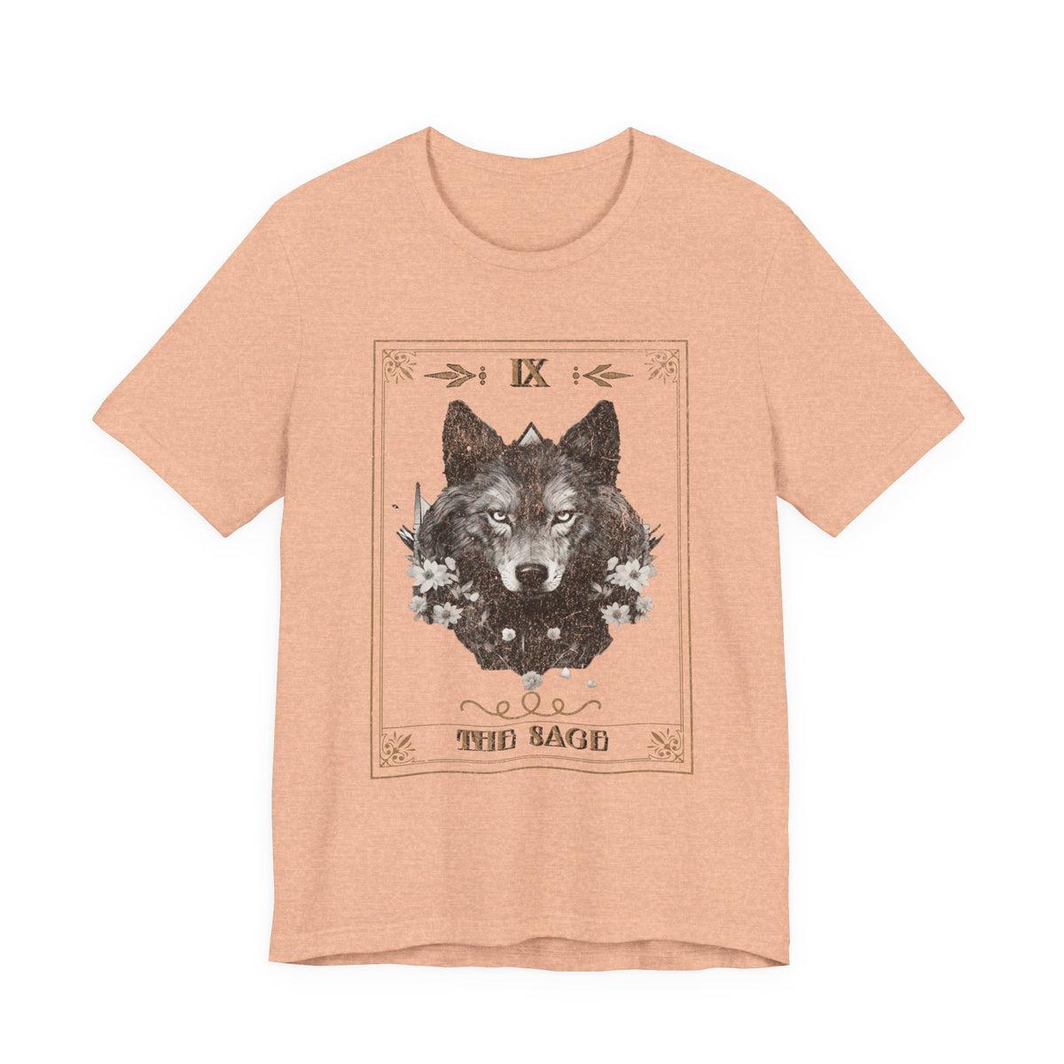 Wolf Tarot Graphic graphic shirt featuring "The Sage" Vintage Wolf Illustration T-Shirt
