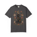 Witchy Black Cat graphic shirt featuring Folk Art Floral Comfort Colors Tee