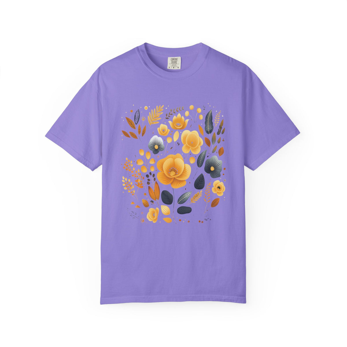 Additional photo of Golden Wildflowers — Vintage Botanical Graphic T-shirt