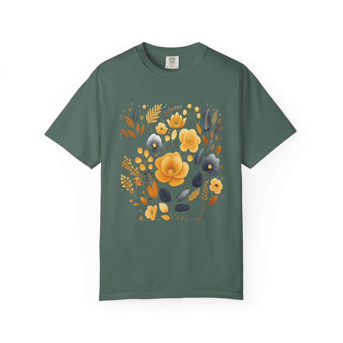 Additional photo of Golden Wildflowers — Vintage Botanical Graphic T-shirt