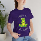 I Want To Go Home Frog graphic shirt featuring Cute Meditation Frog Graphic T-Shirt