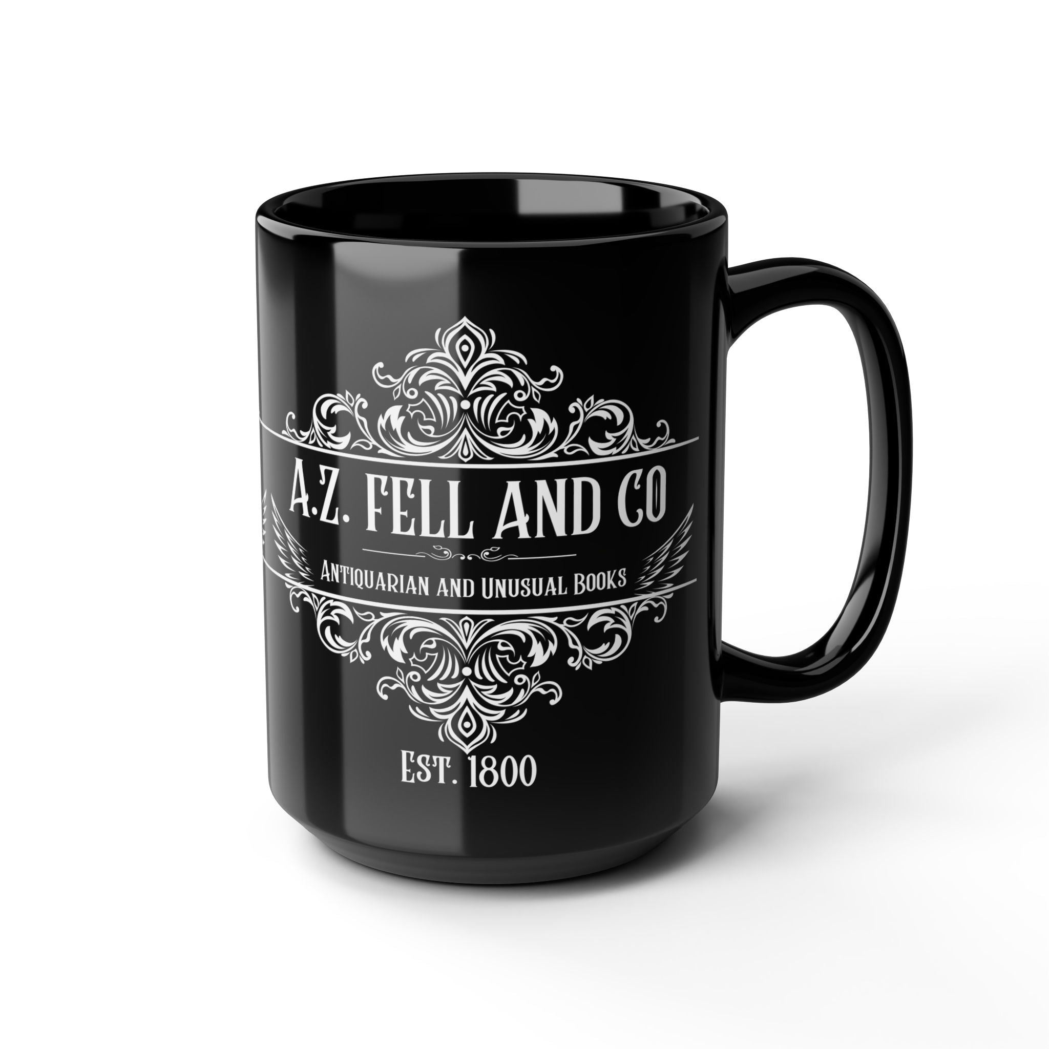 A.Z. Fell and Co Mug | Good Omens Bookshop Mug | Aziraphale Inspired Coffee Mug