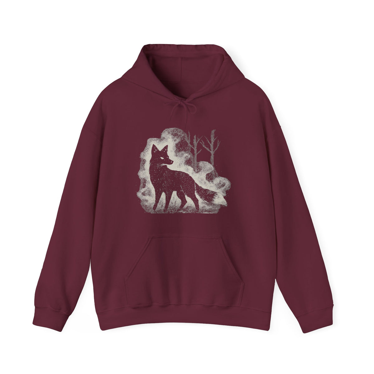 Additional photo of Wolf Silhouette — Night Forest Wolf Graphic hoodie