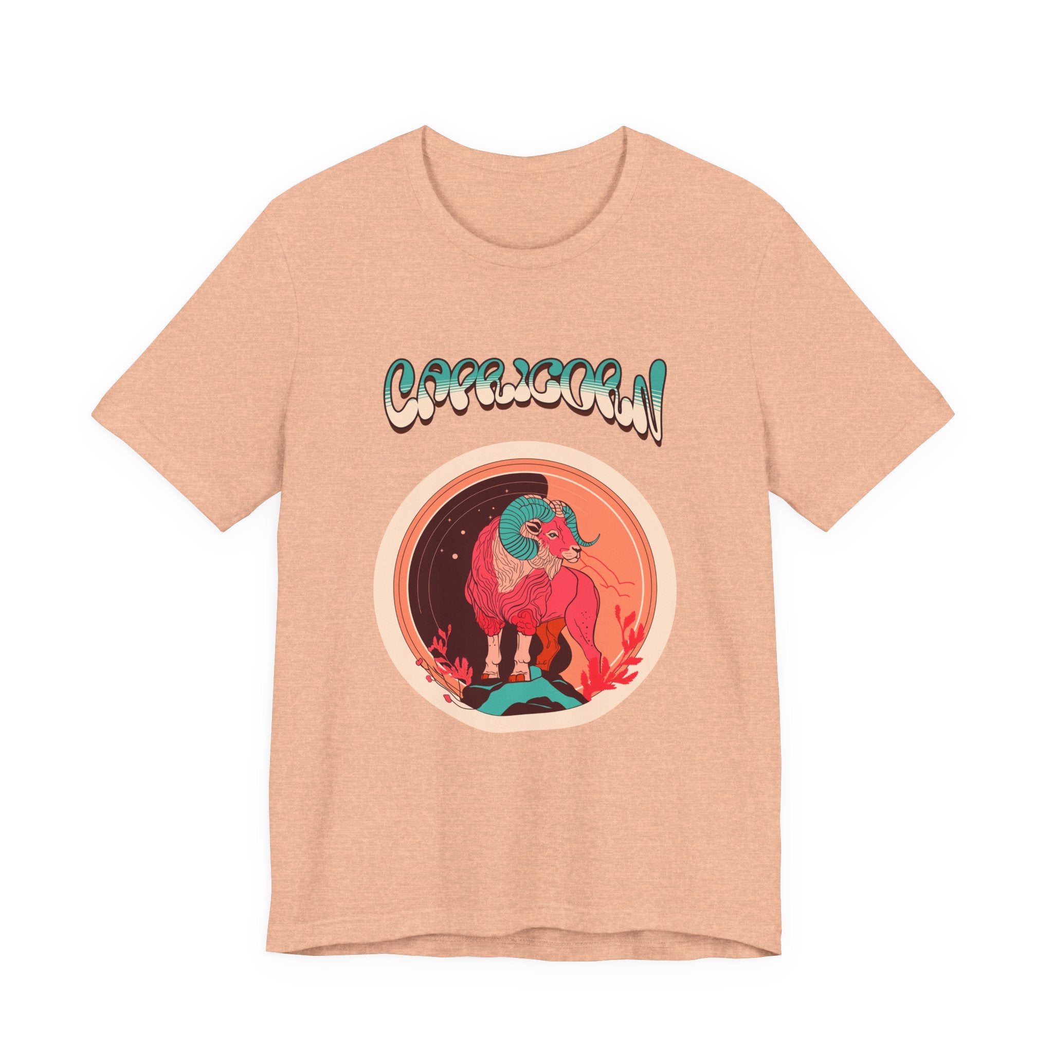 Capricorn Zodiac Tee — Retro Cosmic Goat Graphic Shirt